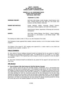 DRAFT – MINUTES DO NOT QUOTE FOR REVIEW SENECA COUNTY PLANNING BOARD HEROES[removed]CONFERENCE ROOM COUNTY OFFICE BUILDING WATERLOO, NEW YORK