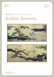 Bushido: Way of the Samurai  Golden Screens Chokuo TAMURA Hawks with pine and plum blossom