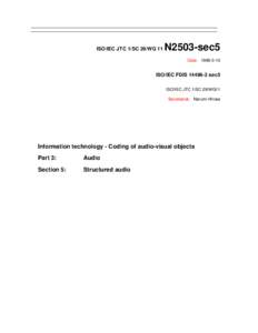 ISO/IEC JTC 1/SC 29/WG 11  N2503-sec5 Date: ISO/IEC FDISsec5