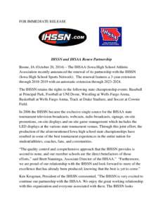 Microsoft Word - IHSAA and IHSSN Release