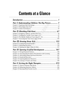 Contents at a Glance Introduction ................................................................ 1 AL  Part I: Understanding Children: The Big Picture[removed]