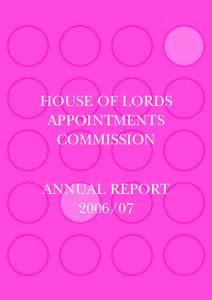 HOUSE OF LORDS APPOINTMENTS COMMISSION ANNUAL REPORT[removed]