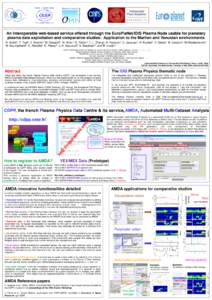 An interoperable web-based service offered through the EuroPlaNet/IDIS Plasma Node usable for planetary plasma data exploitation and comparative studies: Application to the Martian and Venusian environments N. André1, F