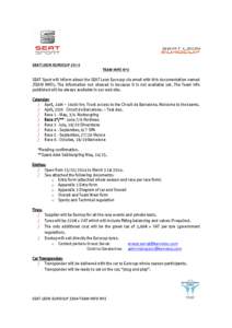 SEAT Leon Eurocup Technical Regulations 2014