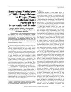 DISPATCHES  Emerging Pathogen of Wild Amphibians in Frogs (Rana catesbeiana)