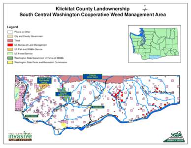 Ü  Klickitat County Landownership South Central Washington Cooperative Weed Management Area Legend Private or Other
