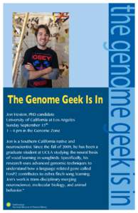 the genome geek is in The Genome Geek Is In Jon Heston, PhD candidate