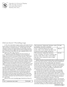 September 2014 Grassroots Clippings Ohio Township Association 6500 Taylor Road, Suite A Blacklick, Ohio[removed]Did you know? Prevailing wage