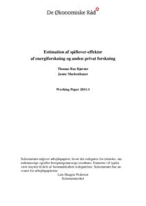 Arbejdspapir_Endelig_Estimation af forskningsafkast og -spillover_20110322