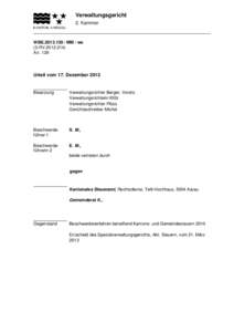 Verwaltungsgericht 2. Kammer WBE[removed]MM / we (3-RV[removed]Art. 128