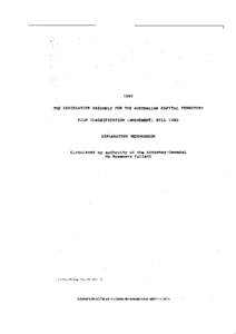 1989 THE LEGISLATIVE ASSEMBLY FOR THE AUSTRALIAN CAPITAL TERRITORY FILM CLASSIFICATION (AMENDMENT) BILL 1989 EXPLANATORY MEMORANDUM