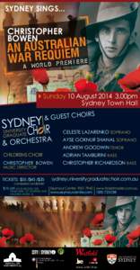 SYDNEY SINGS...  Christopher BOWEN  n