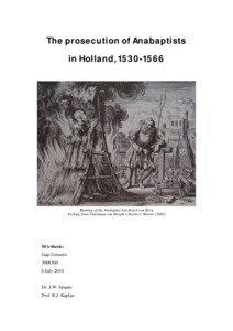 The prosecution of Anabaptists in Holland, [removed]