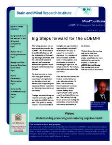 MindYourBrain   uOBMRI Inaugural Newsletter DON’T MISS INSIDE!