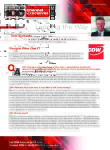 SPECIAL ADVERTISEMENTLeading the Way Tom Richards Chairman & CEO, CDW