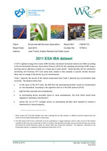 Client:  Environmental Services Association Report Ref: