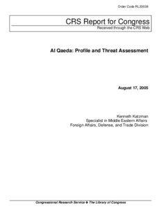 Al Qaeda: Profile and Threat Assessment