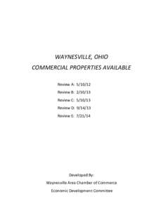 Microsoft Word - WAYNESVILLE Ohio commercial properties Current2 .docx