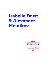 Isabelle Faust & Alexander Melnikov 13|[removed]