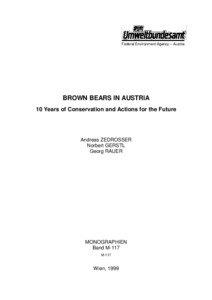 Federal Environment Agency – Austria  BROWN BEARS IN AUSTRIA