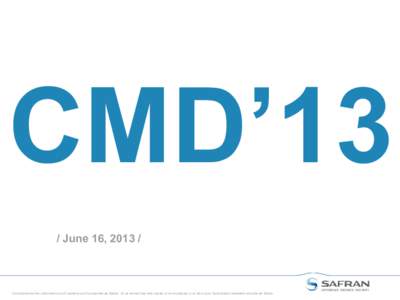 CMD’13 / June 16, [removed]CMD’13 / JUNE 16, 2013 /