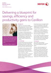 Carillion Business Services Case Study Xerox Global Services  Delivering a blueprint for