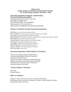 Education / Educational psychology / Measurement / JCSEE / Joint Committee on Standards for Educational Evaluation / Standards for Educational and Psychological Testing / American National Standards Institute / Educational evaluation / Evaluation / Standards organizations / Evaluation methods