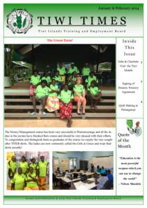 January & February[removed]TIWI TIMES Tiwi Islands Training and Employment Board  The Green Team!