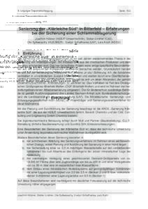 9. Leipziger Deponiefachtagung  Seite 153 Sanierung der „Klärteiche Süd“ in Bitterfeld – Erfahrungen bei der Sicherung einer Schlammablagerung