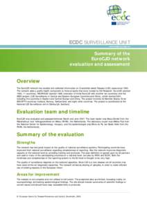 ECDC SURVEILLANCE UNIT www.ecdc.europa.eu Summary of the EuroCJD network evaluation and assessment