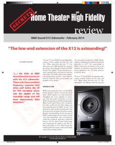 and  of Home Theater High Fidelity review