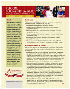 Reducing Geographic Barriers to Accessing Health and Health Care[removed]Grants