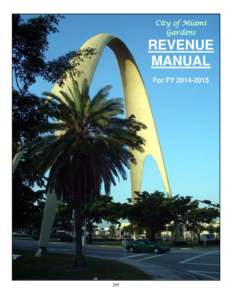 City of Miami Gardens REVENUE MANUAL For FY