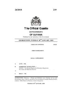 The Official Gazette (EXTRAORDINARY)