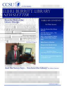 CCSU ELIHU  Fall 2013, Volume 18, number 1 Elihu burritt library