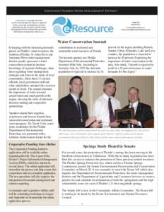 Southwest Florida Water Management District  e-Resource is a monthly electronic communiqué designed to keep you apprised of the community and legislative activities undertaken by the Southwest Florida Water