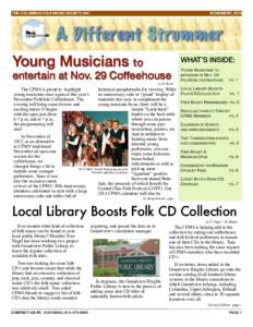 THE COLUMBUS FOLK MUSIC SOCIETY, INC.!  NOVEMBER, 2014 Young Musicians to