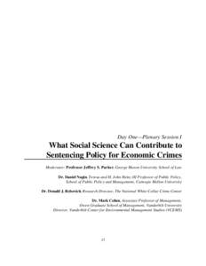 USSC Symposium on Federal Sentencing Policy for Economic Crimes and New Technology Offenses