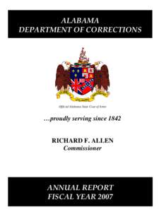 Alabama Department of Corrections / William E. Donaldson Correctional Facility / Bibb Correctional Facility / ADOC / Kilby Correctional Facility / Julia Tutwiler Prison for Women / Fountain Correctional Facility / Department of Corrections / Oklahoma Department of Corrections / Alabama / State governments of the United States / Capital punishment in Alabama