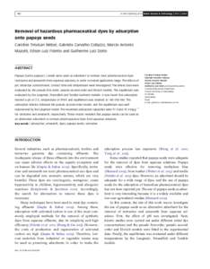 Adsorption / Sorption isotherm / Activated carbon / Tartrazine / Dye / Desorption / Surface charge / Amaranth / Allura Red AC / Chemistry / Physical chemistry / Surface chemistry