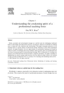 ARTICLE IN PRESS  International Journal of Educational Research[removed]–306 www.elsevier.com/locate/ijedures