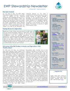 EWP Stewardship Newsletter 16th MayVolume 3, Issue 5 Next pilot: Borealis On the 16th of May, the EWP Water Stewardship Program will start a new pilot