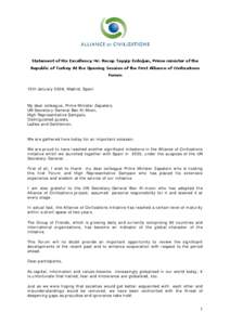 Microsoft Word - Statement of  Prime Minister Erdogan at the Opening Sessio…
