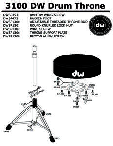 3100 DW Drum Throne DWSP353 DWSP473 DWSP1300 DWSP1301 DWSP1302