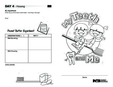 p. 7  My Hypothesis Which do you think cleans teeth better - brushing or flossing?