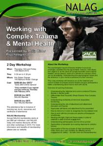 NALAG Centre for Loss & Grief Working with Complex Trauma & Mental Health