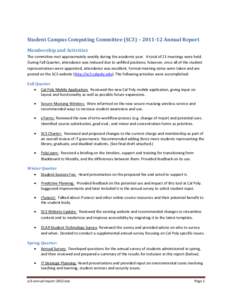 Student Campus Computing Committee (SC3) – [removed]Annual Report