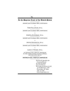 No.  In the Supreme Court of the United States ANDRÉ LEE COLEMAN-BEY, PETITIONER v. TODD TOLLEFSON, ET AL.