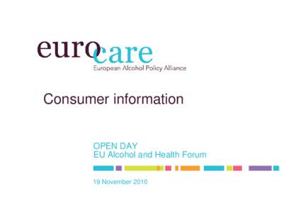 Food science / Food and drink / Food law / Eurocare / Temperance movement / Alcoholic beverage / Nutrition facts label / Health / Medicine / Nutrition