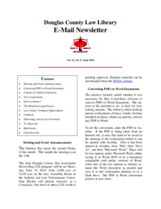 E-Mail Newsletter June 2014.doc
